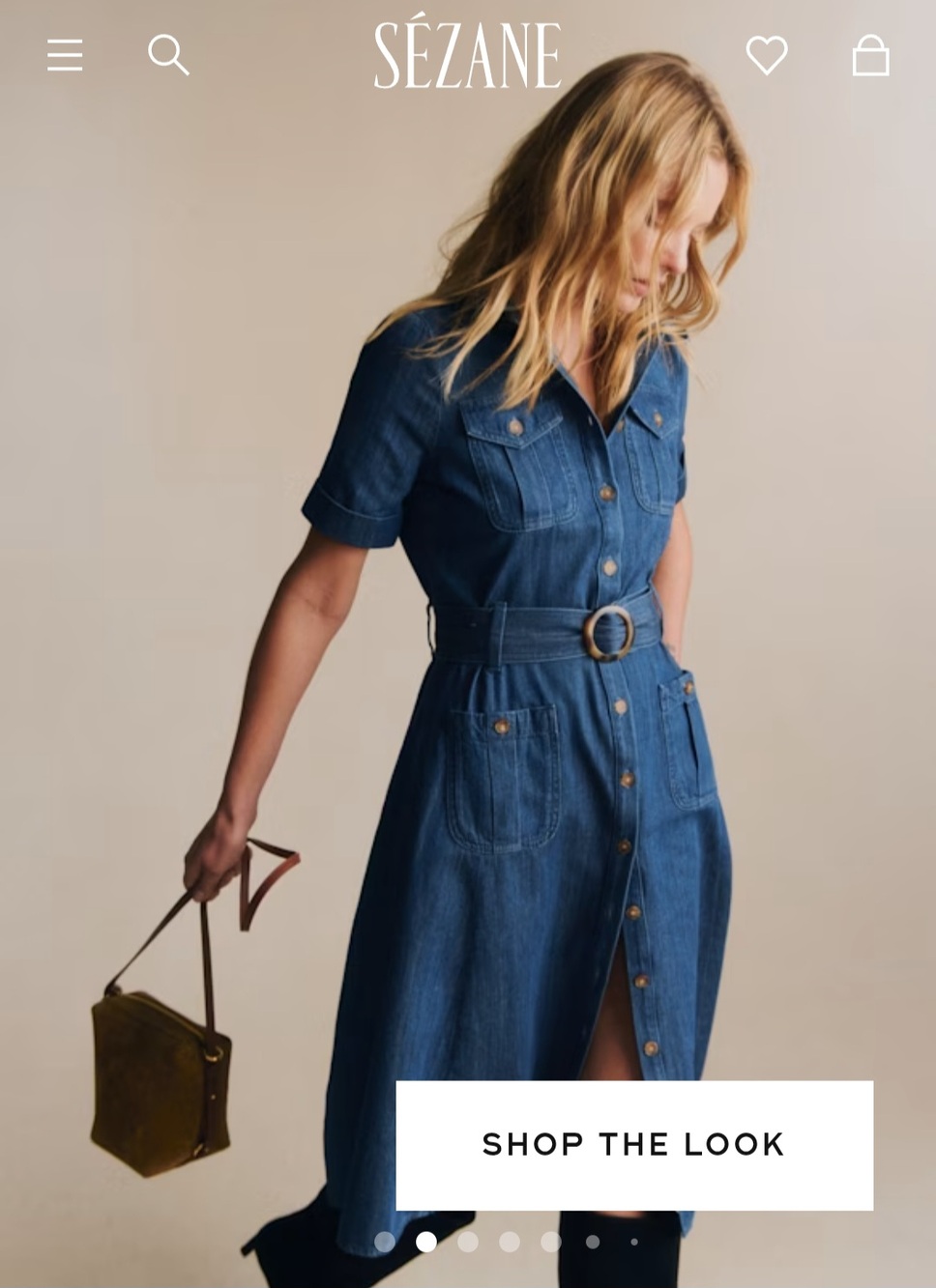 Sezane Raquel Dress Deep Blue - Size 12